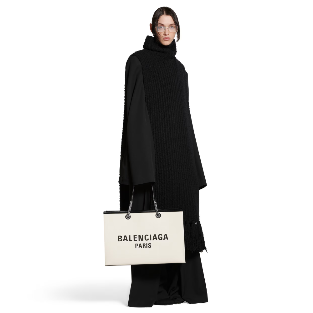 Balenciaga Gray Cotton Tote Bag lifestyle