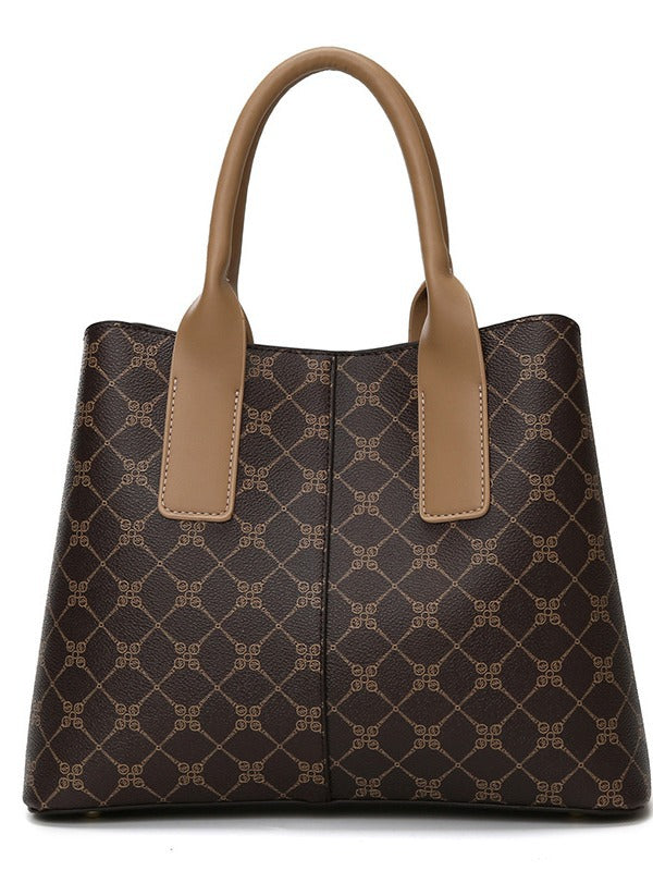 Brown Retro Fashion Handbag front view