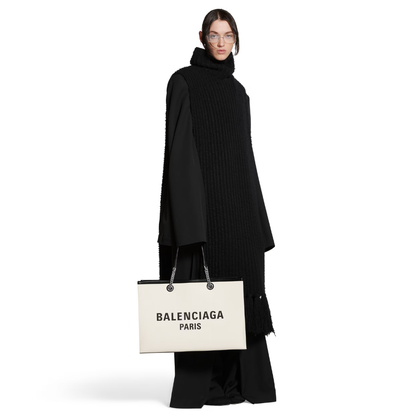 Balenciaga Gray Cotton Tote Bag lifestyle