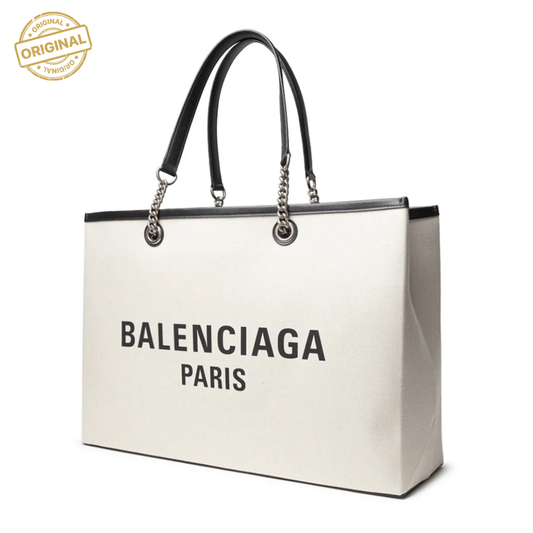 Balenciaga Gray Cotton Tote Bag