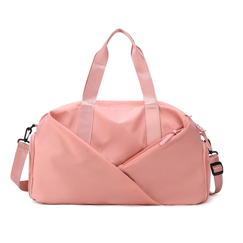 Pink Gym Travel Bag with Shoe Compartment 