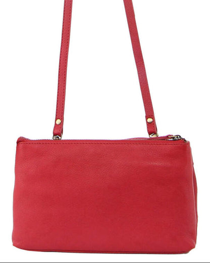 Pierre Cardin Woven Ladies Crossbody/ Clutch Bag - Red