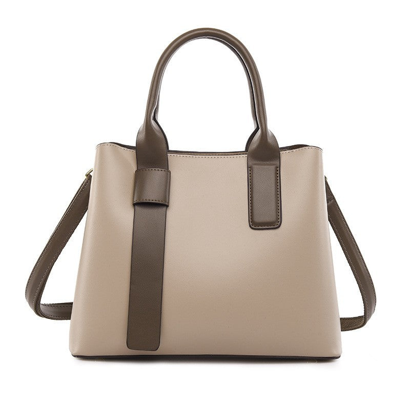 Brown Retro Fashion Handbag – Elegant Tote with Large Capacity for Work and Daily Use